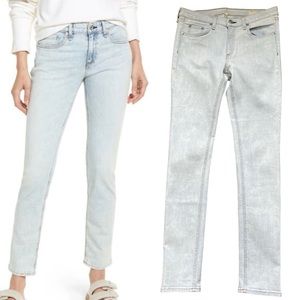 Rag & Bone Skinny Jeans Women 30 Ivory Bleach Out Style W1502K520